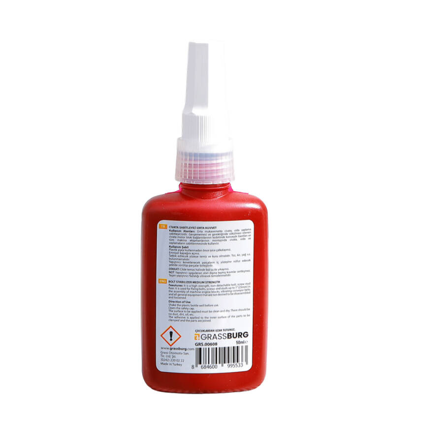 GRASSBURG CİVATA SABİTLEYİCİ ORTA KUVVET 50 ML - 2
