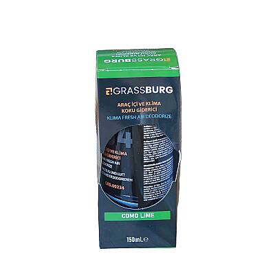 GRASSBURG ARAÇ İÇİ VE KLİMA KOKU GİDERİCİ COMO LIME 150 ML - GRASSBURG