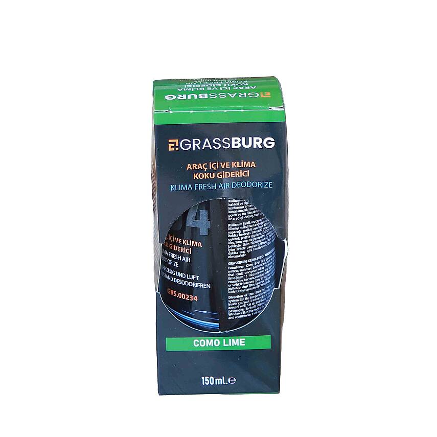 GRASSBURG ARAÇ İÇİ VE KLİMA KOKU GİDERİCİ COMO LIME 150 ML - 1