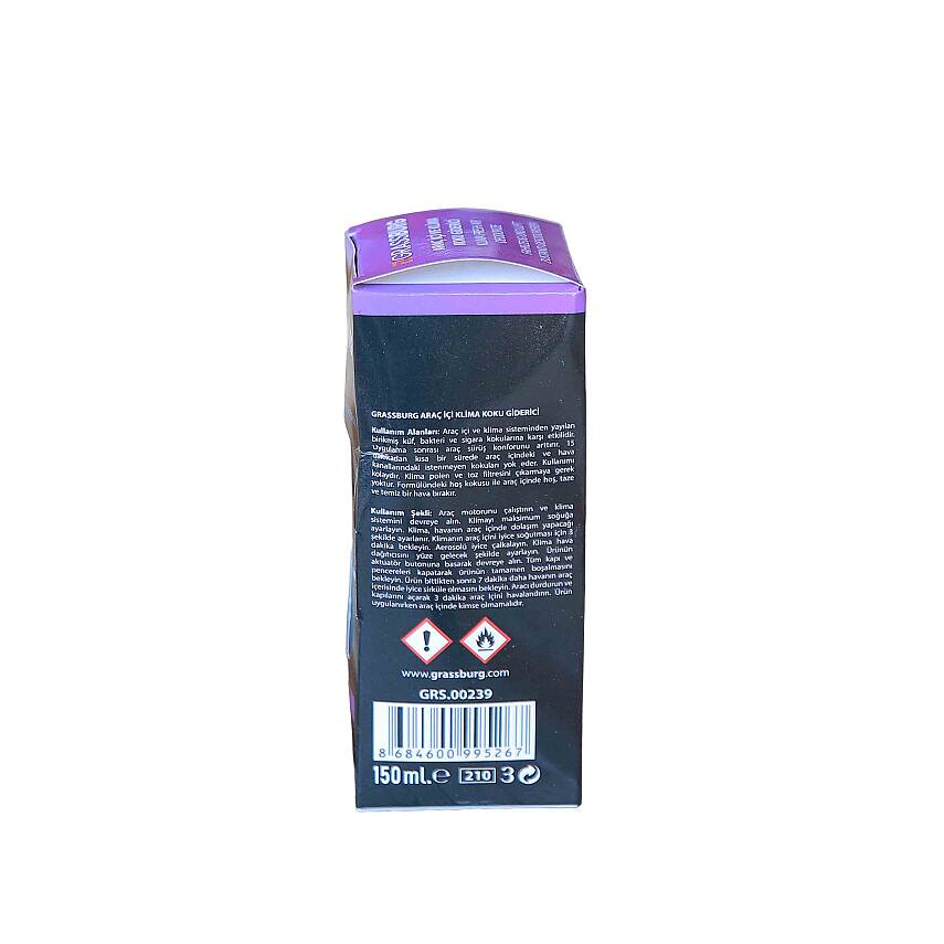 GRASSBURG ARAÇ İÇİ VE KLİMA KOKU GİDERİCİ - LAVANTA 150 ML - 4