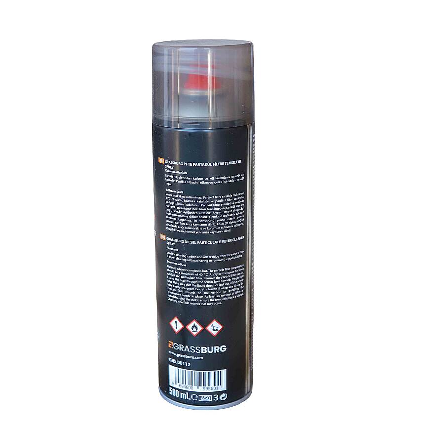 GRASSBURG PFTE PARTAKÜL FİLTRE TEMİZLEME SPREYİ 500 ML - 2
