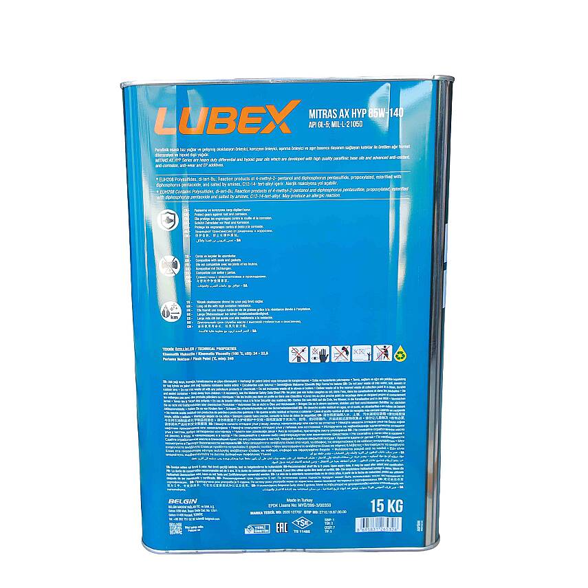 LUBEX MİTRAS AX HYP (GL5) 85W-140 15 KG - 2