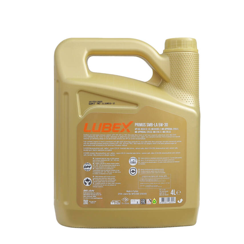 LUBEX PRİMUS SMB-LA 5W-30 4 LT - 2