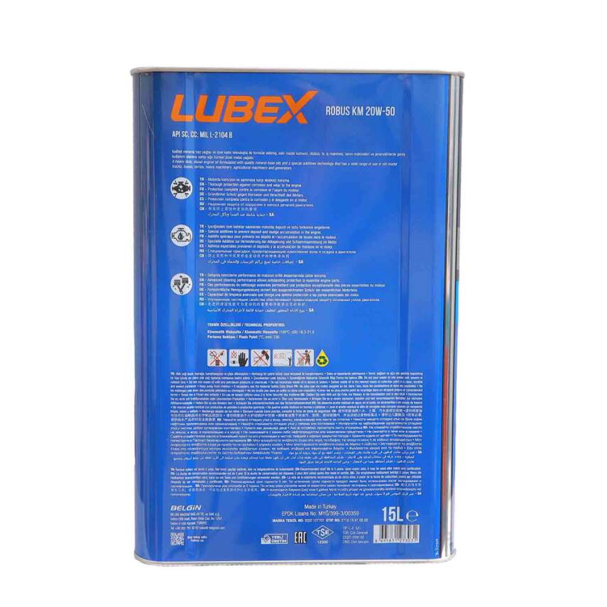 LUBEX ROBUS KM 20W-50 15 LT - 2