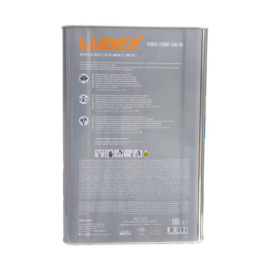 LUBEX ROBUS TURBO 15W-40 18 LT - 2