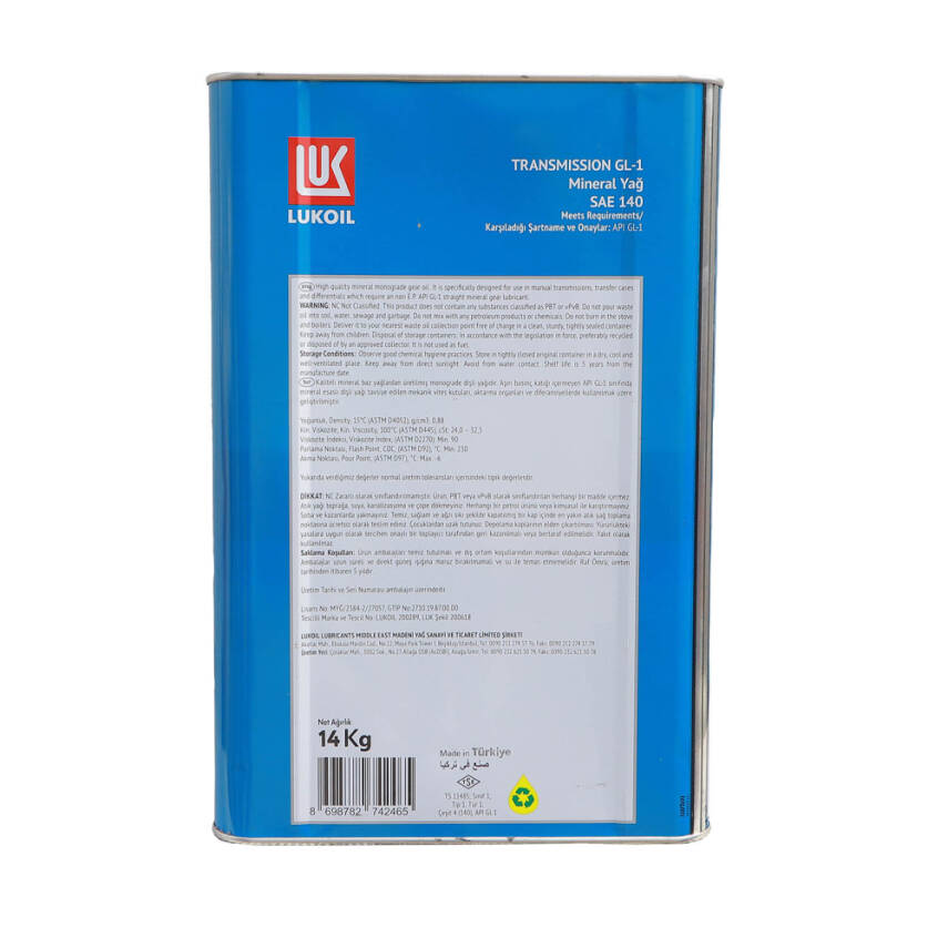 LUKOIL TRANSMISSION GL-1 140 14 KG - 2