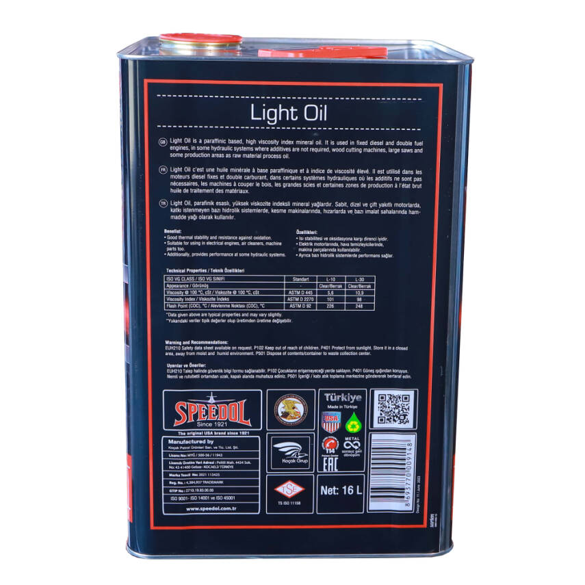 Speedol Proses L10 Endüstriyel Yağ 14 KG - 3