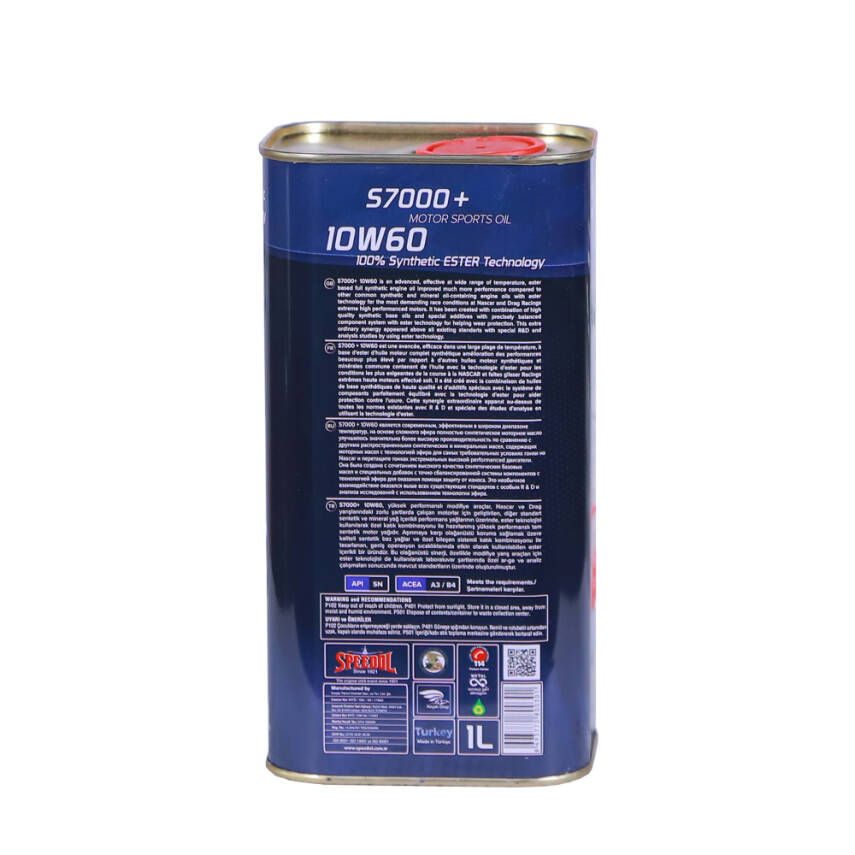 Speedol S7000 Racing 10W-60 Tam Sentetik Motor Yağı 1 LT (12’li Kutu) - 2