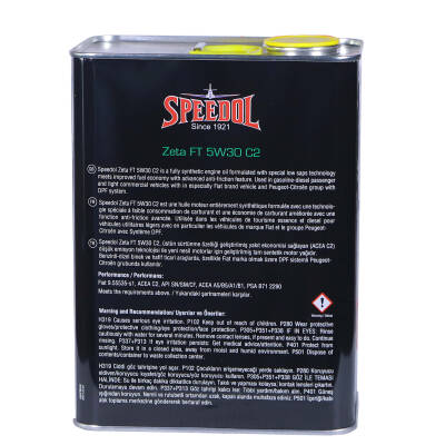 SPEEDOL ZETA FT 5W30 ACEA C2 SN/CF (DPF) 3,2LT - 3