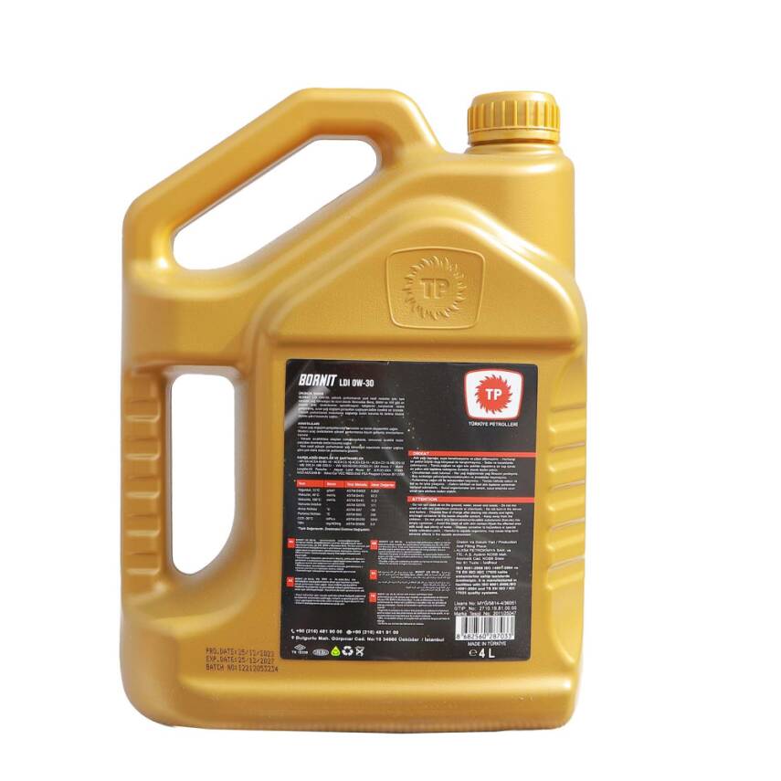 TP Bornit LDI 0W-30 Tam Sentetik Motor Yağı 4 LT - 2