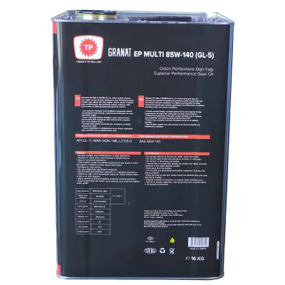 TP Granat EP 85W-140 GL-5 Dişli Yağı 16 KG - 2